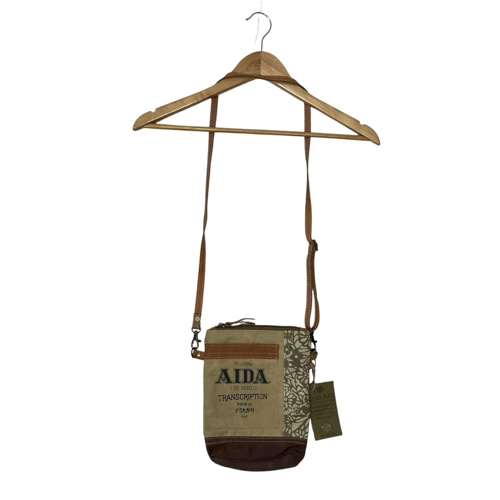 CLEA RAY Small Crossbody bag - The Aida Passport Handmade Repurposed Military - Picture 5 of 8